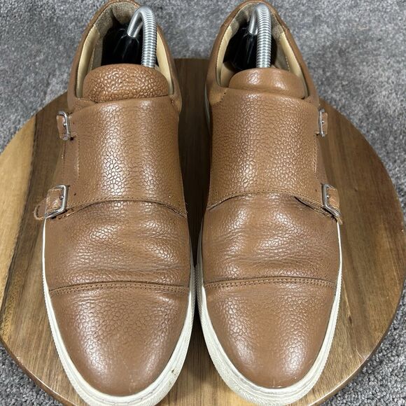 Taft Double Monk Strap Hybrid Mens Size 10 Brown Leather Criss Cross Dress Shoes main image 9